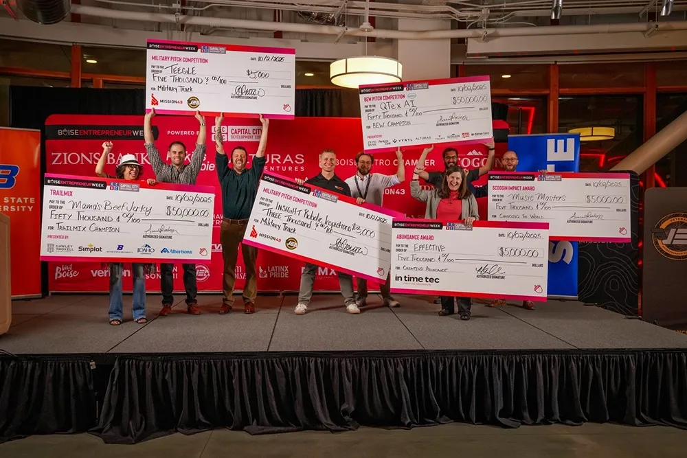 Graphic featuring Boise Entrepreneur Week winners, supporting Ataraxis' Gold Sponsorship of Boise Entrepreneur Week.